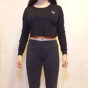 Garage Black Cropped Top